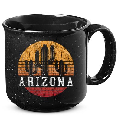 Arizona Cool Gift Gift Vintage Retro Cactus Gift 15oz Campfire Ceramic Mug