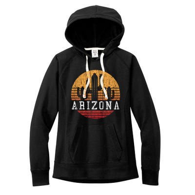 Arizona Cool Gift Gift Vintage Retro Cactus Gift Women's Fleece Hoodie