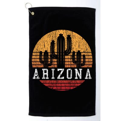 Arizona Cool Gift Gift Vintage Retro Cactus Gift Golf Towel