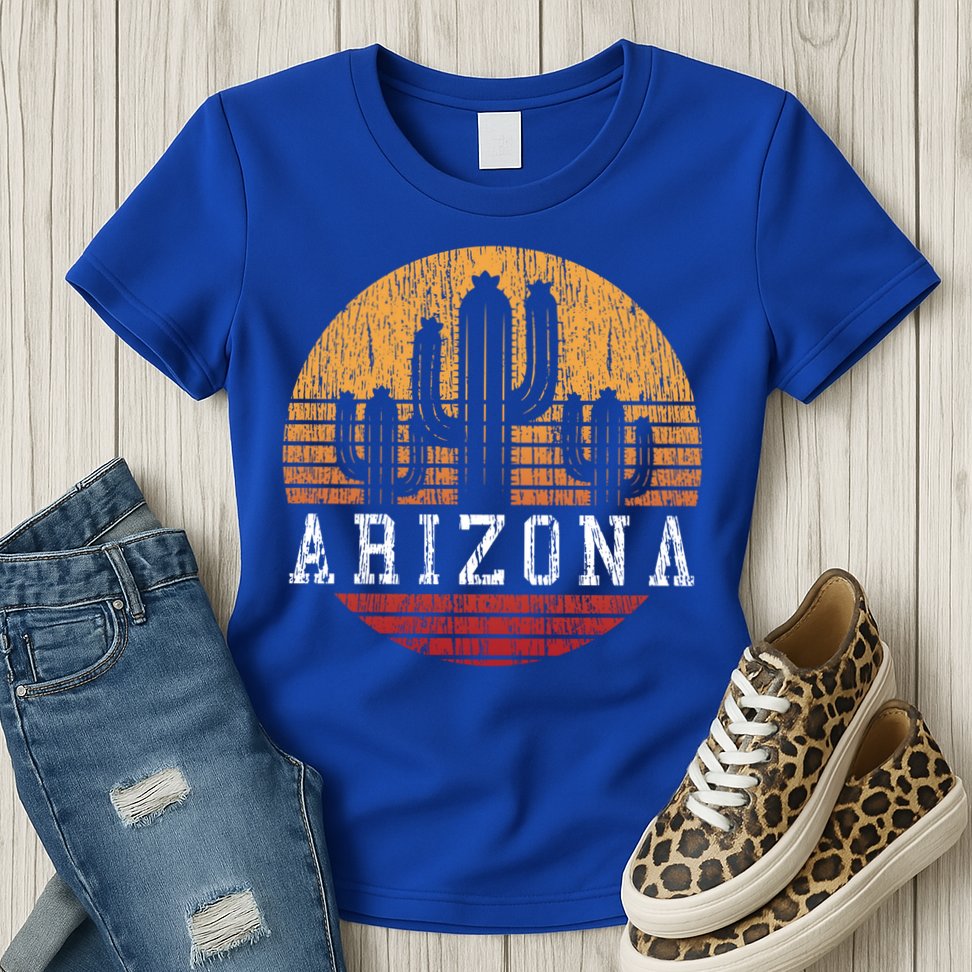 Arizona Cool Gift Gift Vintage Retro Cactus Gift Womens T-Shirt