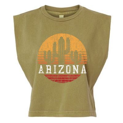 Arizona Cool Gift Gift Vintage Retro Cactus Gift Garment-Dyed Women's Muscle Tee