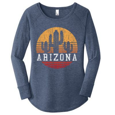 Arizona Cool Gift Gift Vintage Retro Cactus Gift Women's Perfect Tri Tunic Long Sleeve Shirt