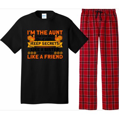 Aunt Can Give Hugs Like A Mother Thanksgiving Aunt Funny Gift Pajama Set