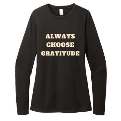 Always Choose Gratitude Grateful Heart Cute Gift Womens CVC Long Sleeve Shirt