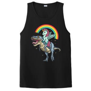 Aunticorn Cute Gift Riding Dinosaur T Rex Gift PosiCharge Competitor Tank