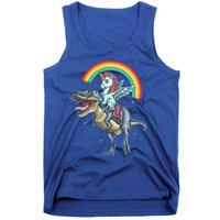 Aunticorn Cute Gift Riding Dinosaur T Rex Gift Tank Top