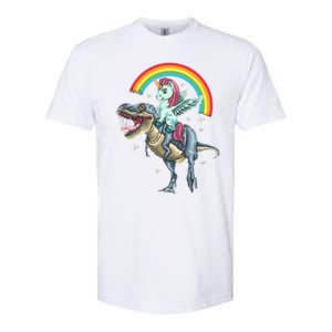 Aunticorn Cute Gift Riding Dinosaur T Rex Gift Softstyle CVC T-Shirt