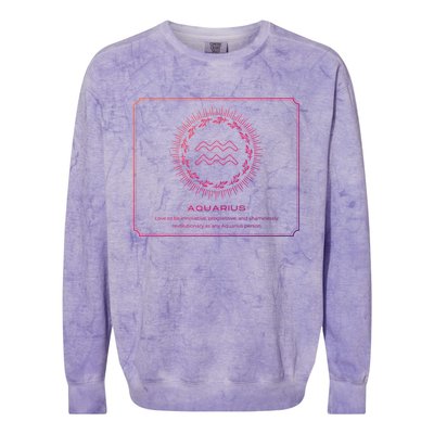 Aquarius Character Gift Colorblast Crewneck Sweatshirt