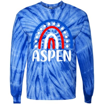 Aspen Colorado Gift I Love Aspen Colorado Usa Gift Tie-Dye Long Sleeve Shirt