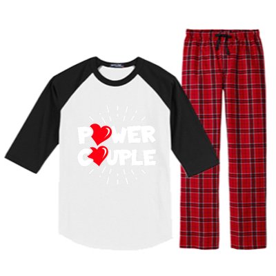 Anniversary Couple Gift Power Couple Gift Couples Valentine's Day Cool Gift Raglan Sleeve Pajama Set