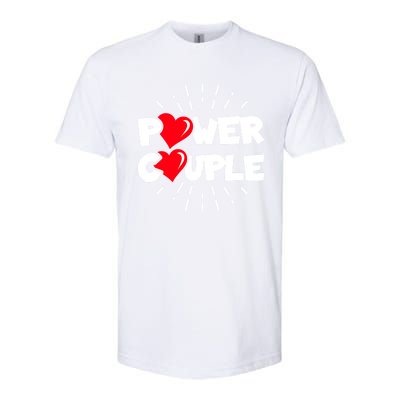 Anniversary Couple Gift Power Couple Gift Couples Valentine's Day Cool Gift Softstyle CVC T-Shirt