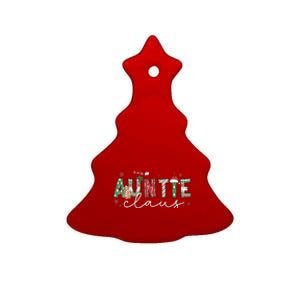 Auntie Claus Groovy Xmas Matching Family Christmas Ceramic Tree Ornament