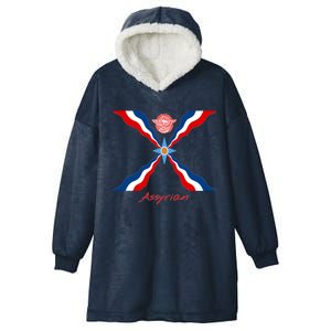 Assyria Cool Gift Assyrian Flag Cool Gift Assyrians Lamassu Gift Hooded Wearable Blanket