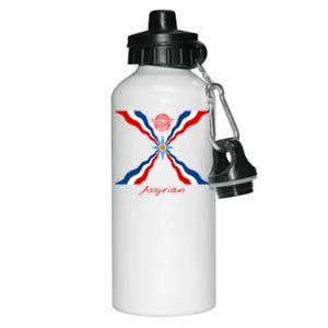 Assyria Cool Gift Assyrian Flag Cool Gift Assyrians Lamassu Gift Aluminum Water Bottle