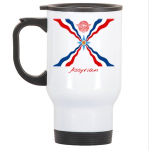 Assyria Cool Gift Assyrian Flag Cool Gift Assyrians Lamassu Gift Stainless Steel Travel Mug