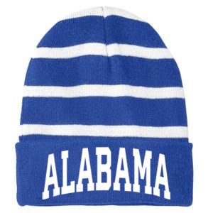 Alabama Crewneck Gift Sports College Style State Usa Striped Beanie with Solid Band