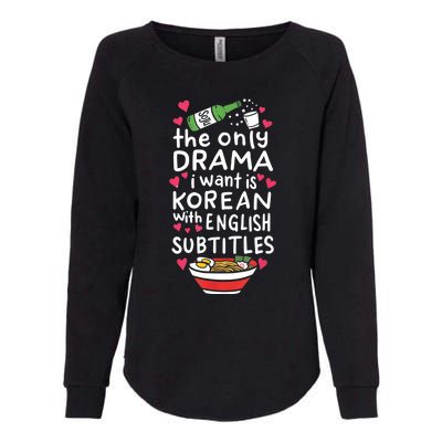 A Cute Gift Korean With English Subtitles Womens California Wash Sweatshirt