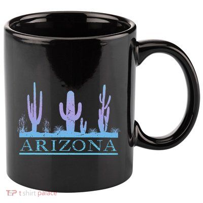 Arizona Cactus Garden Design Az Weathered Souvenir 11oz C Handle Ceramic Mug
