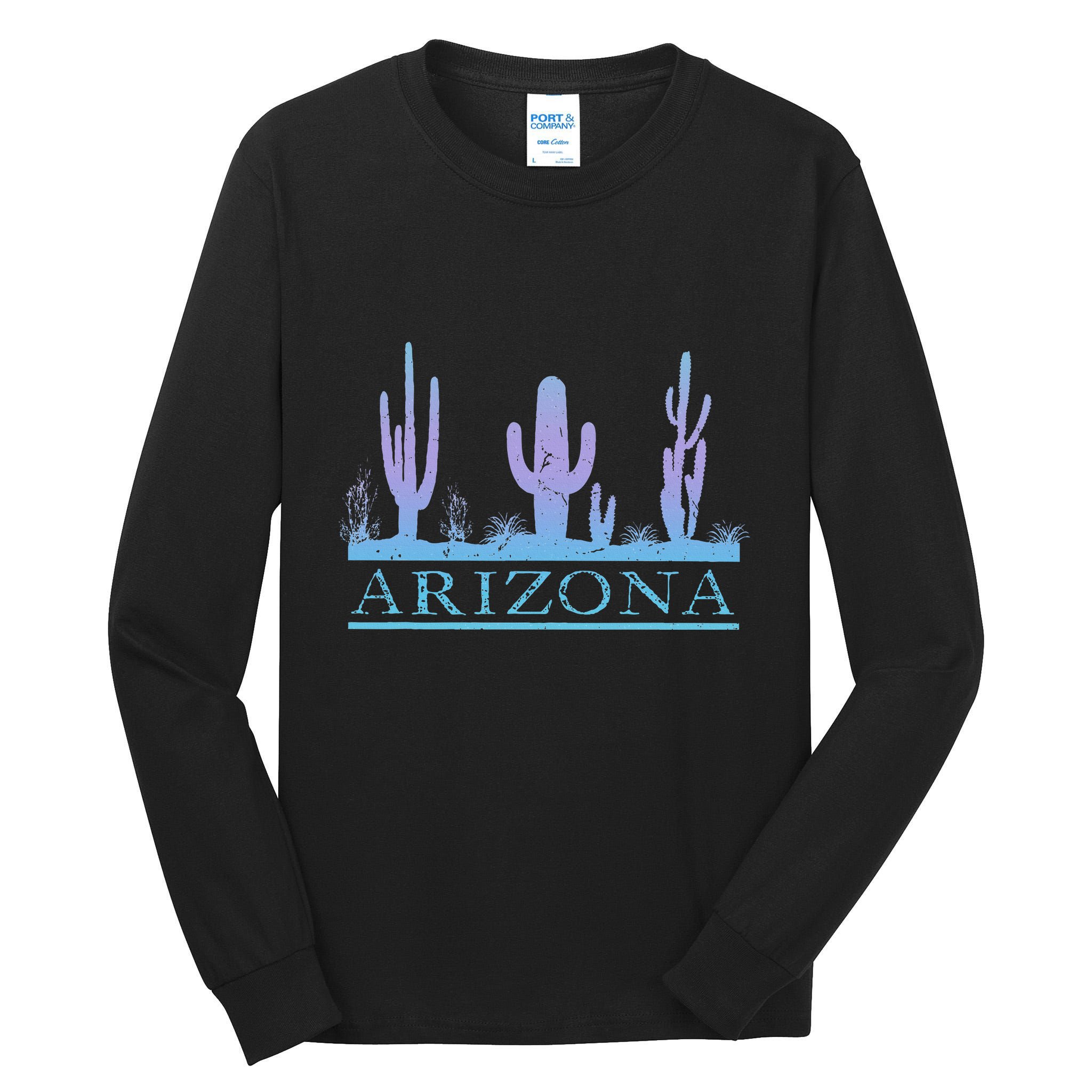Arizona Cactus Garden Design Az Weathered Souvenir Tall Long Sleeve T-Shirt