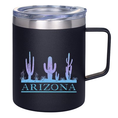 Arizona Cactus Garden Design Az Weathered Souvenir 12oz Stainless Steel Coffee Mug
