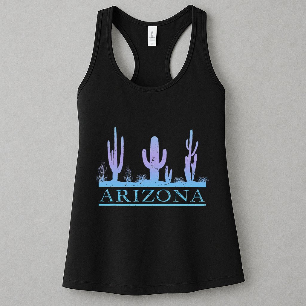 Arizona Cactus Garden Design Az Weathered Souvenir Womens Tank Top