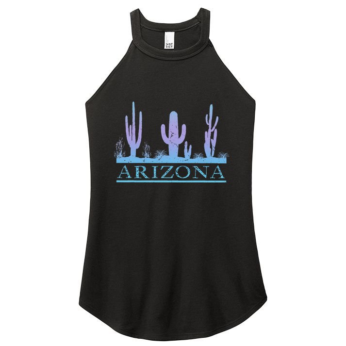 Arizona Cactus Garden Design Az Weathered Souvenir Women's Perfect Tri Rocker Tank