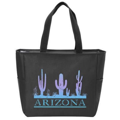 Arizona Cactus Garden Design Az Weathered Souvenir Zip Tote Bag