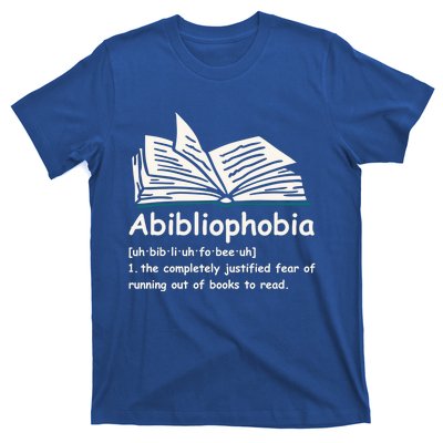 Abibliophobia Cute Gift Reading Bookworm Reader Gift T-Shirt