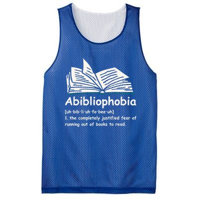 Abibliophobia Cute Gift Reading Bookworm Reader Gift Mesh Reversible Basketball Jersey Tank