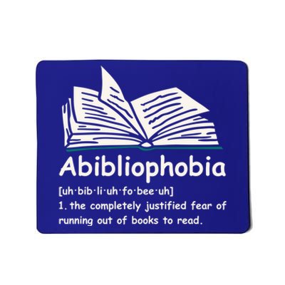 Abibliophobia Cute Gift Reading Bookworm Reader Gift Mousepad