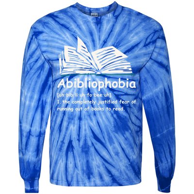 Abibliophobia Cute Gift Reading Bookworm Reader Gift Tie-Dye Long Sleeve Shirt