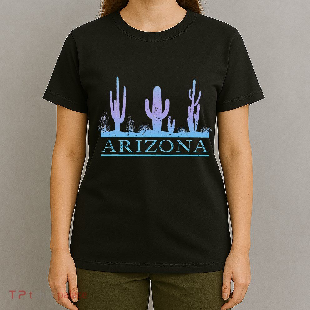 Arizona Cactus Garden Design Az Weathered Souvenir T-Shirt