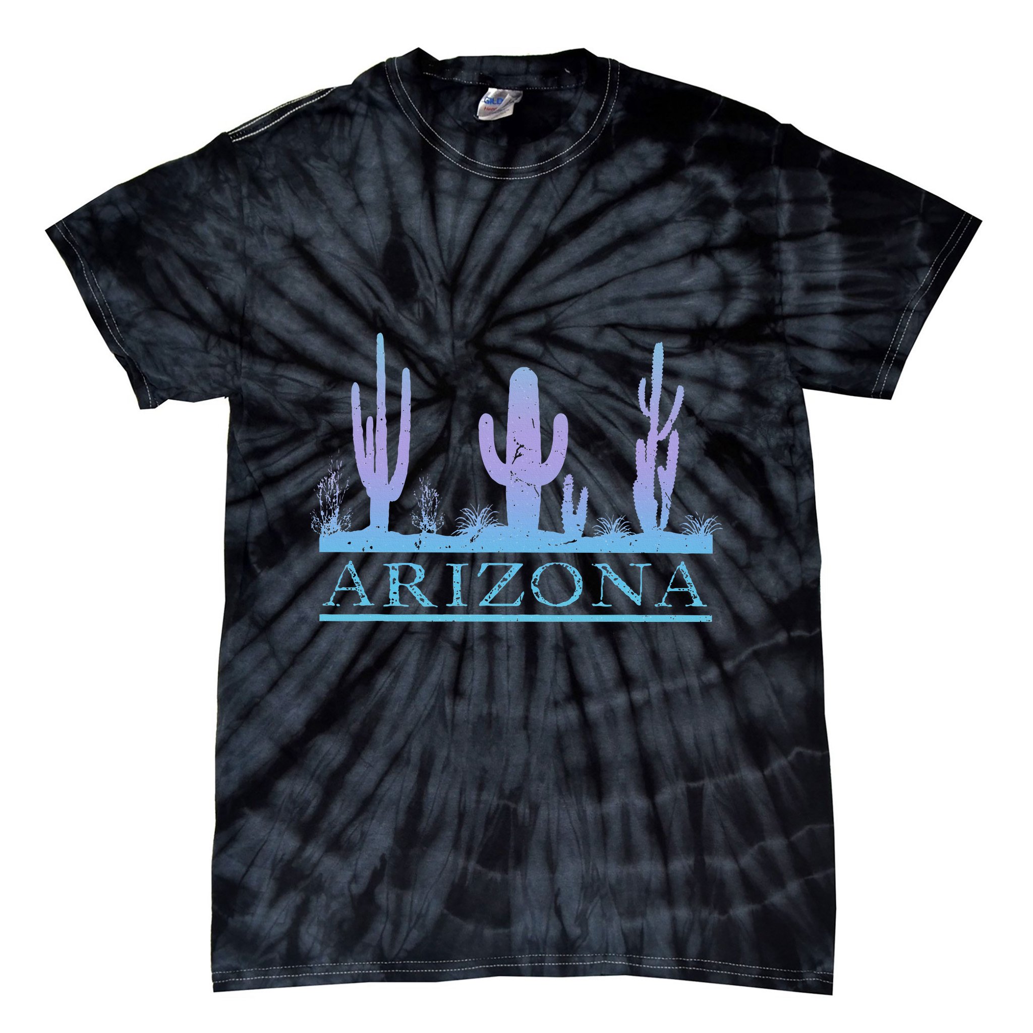 Arizona Cactus Garden Design Az Weathered Souvenir Tie-Dye T-Shirt