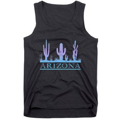 Arizona Cactus Garden Design Az Weathered Souvenir Tank Top