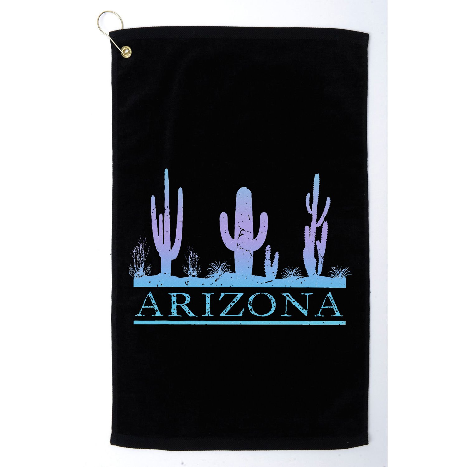 Arizona Cactus Garden Design Az Weathered Souvenir Golf Towel