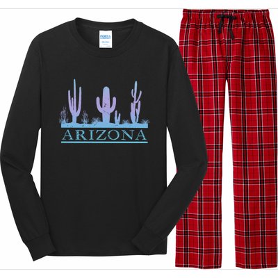 Arizona Cactus Garden Design Az Weathered Souvenir Cute Gift Long Sleeve Pajama Set