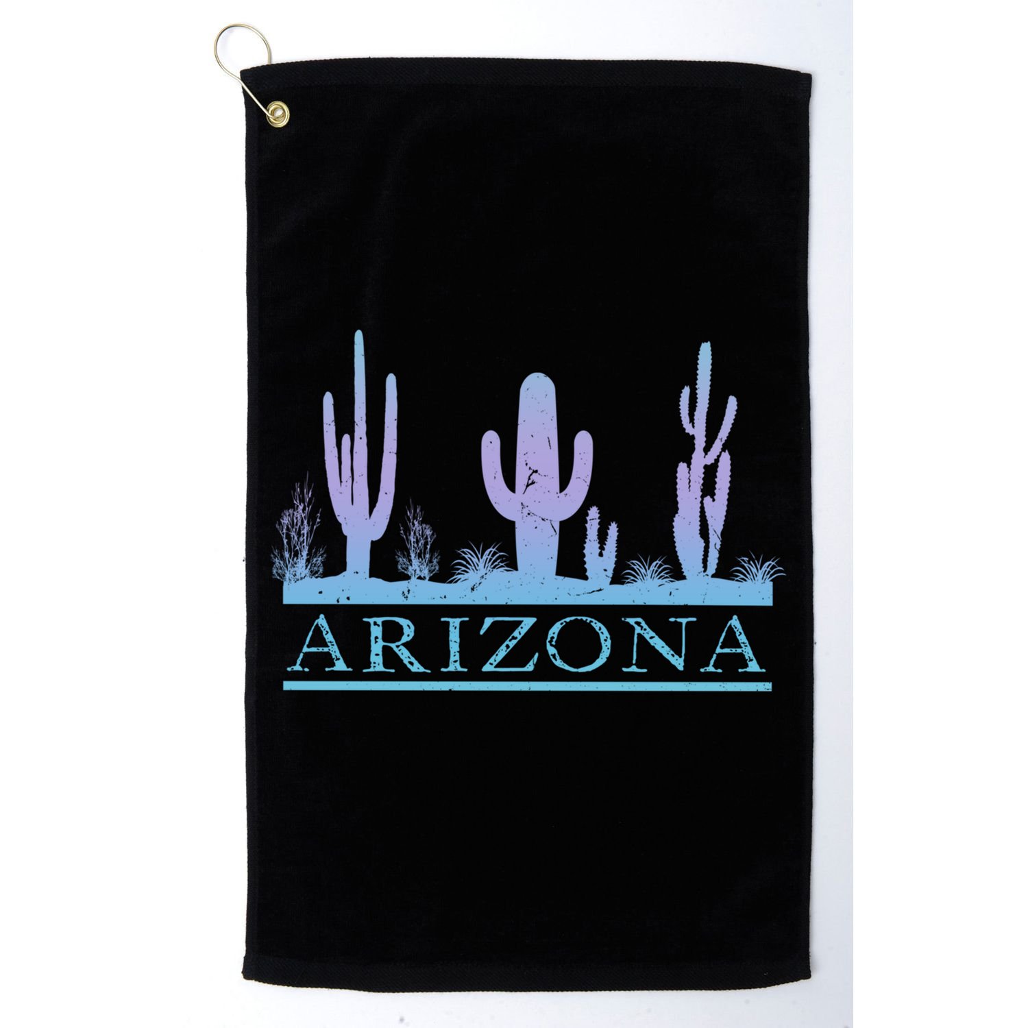 Arizona Cactus Garden Design Az Weathered Souvenir Cute Gift Golf Towel