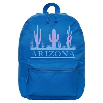 Arizona Cactus Garden Design Az Weathered Souvenir Cute Gift 16 in Basic Backpack