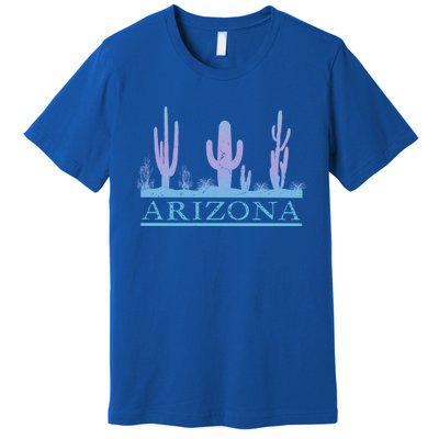 Arizona Cactus Garden Design Az Weathered Souvenir Cute Gift Premium T-Shirt