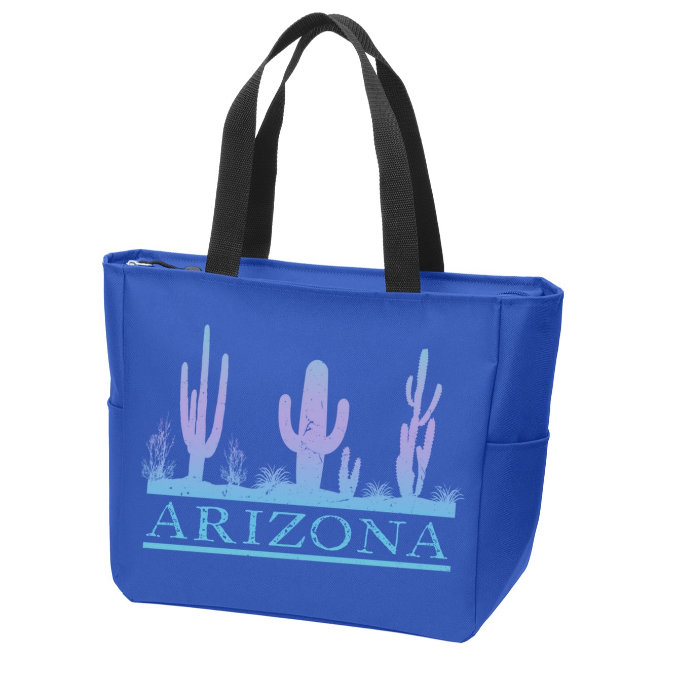 Arizona Cactus Garden Design Az Weathered Souvenir Cute Gift Zip Tote Bag