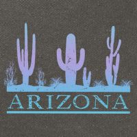 Arizona Cactus Garden Design Az Weathered Souvenir Cute Gift Cotton Canvas Backpack