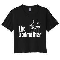 American Classics Godmother The Movie Distress Mothers Day Women's Crop Top Tee