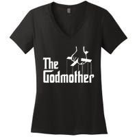 American Classics Godmother The Movie Distress Mothers Day Women's V-Neck T-Shirt