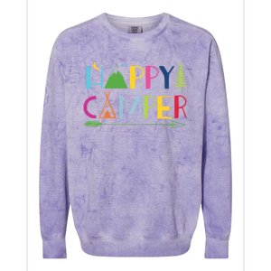 Arrow Camper Happy Summer Camp Camping Gift Great Gift Colorblast Crewneck Sweatshirt