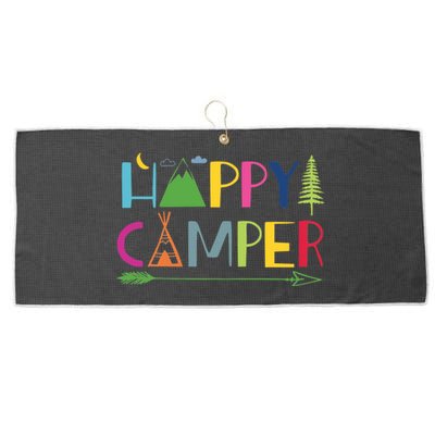 Arrow Camper Happy Summer Camp Camping Gift Great Gift Large Microfiber Waffle Golf Towel