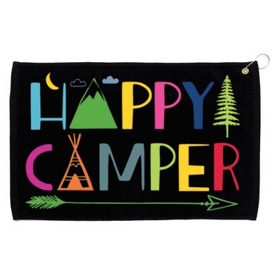 Arrow Camper Happy Summer Camp Camping Gift Great Gift Grommeted Golf Towel