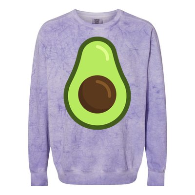 Avocado Costume Halloween Vegan Gift Colorblast Crewneck Sweatshirt