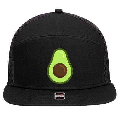 Avocado Costume Halloween Vegan Gift 7 Panel Mesh Trucker Snapback Hat