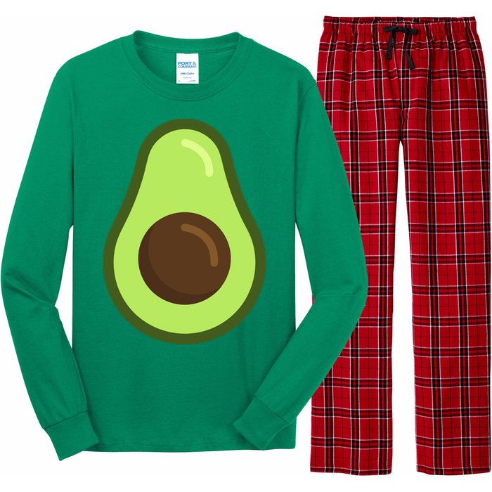 Avocado Costume Halloween Vegan Gift Long Sleeve Pajama Set