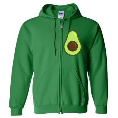 Avocado Costume Halloween Vegan Gift Full Zip Hoodie